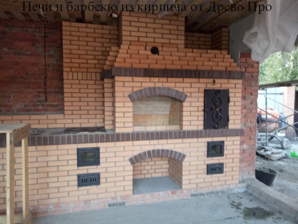 Барбекю печь из кирпича